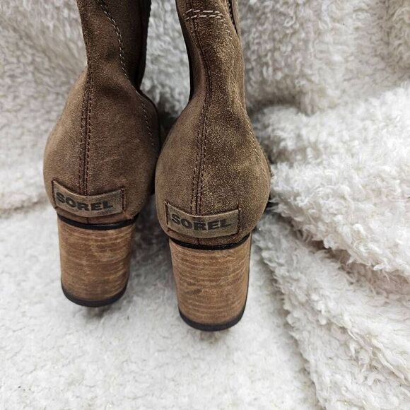 Sorel Addington Waterproof Leather Knee High Heeled Boots sz 8 NL2301-261 - Picture 2 of 7
